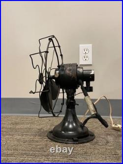 Antique 1925 Polar Cub 10 Type H Electric Oscillating Fan, Fan Works Original