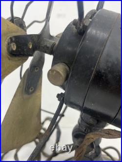 Antique 1925 Polar Cub 10 Type H Electric Oscillating Fan, Fan Works Original