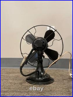 Antique 1925 Polar Cub 10 Type H Electric Oscillating Fan, Fan Works Original