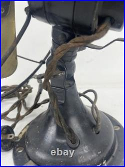 Antique 1925 Polar Cub 10 Type H Electric Oscillating Fan, Fan Works Original