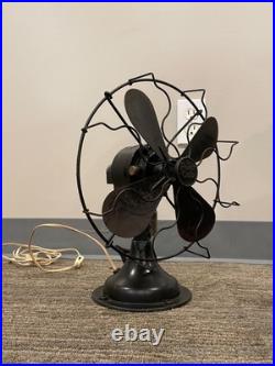 Antique 1925 Polar Cub 10 Type H Electric Oscillating Fan, Fan Works Original