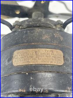 Antique 1925 Polar Cub 10 Type H Electric Oscillating Fan, Fan Works Original