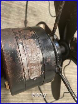 Antique 1925 Polar Cub 10 Type H Electric Oscillating Fan, Fan Works Original