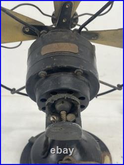 Antique 1925 Polar Cub 10 Type H Electric Oscillating Fan, Fan Works Original