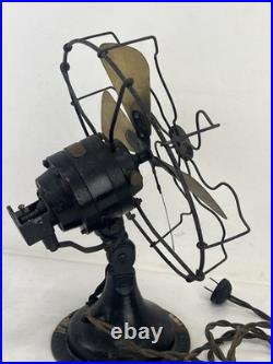 Antique 1925 Polar Cub 10 Type H Electric Oscillating Fan, Fan Works Original