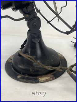 Antique 1925 Polar Cub 10 Type H Electric Oscillating Fan, Fan Works Original