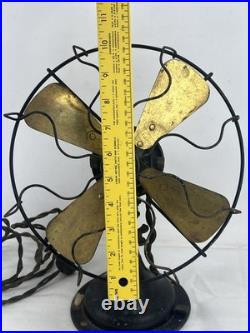Antique 1925 Polar Cub 10 Type H Electric Oscillating Fan, Fan Works Original