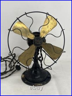Antique 1925 Polar Cub 10 Type H Electric Oscillating Fan, Fan Works Original