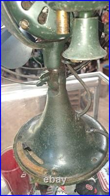 Antique 1930's GE 16 Four Blade Three Speed Oscillating Fan Cat #75425 Works