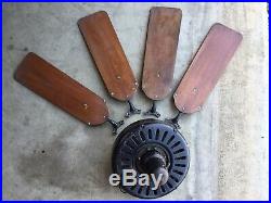 Antique 1930s 40s Emerson Electric Ceiling Fan W Blades from St. Louis, MO Deli