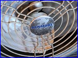 Antique 1930s Kenmore Space Heater Round Steel Industrial Steampunk Fan Pre war