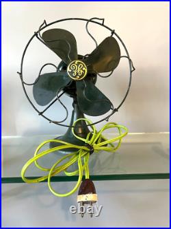 Antique 1931s GE 8'' Non- Oscillating Electric Table Fan