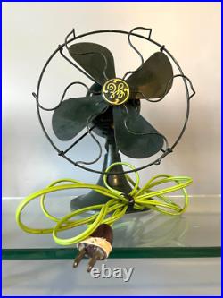 Antique 1931s GE 8'' Non- Oscillating Electric Table Fan