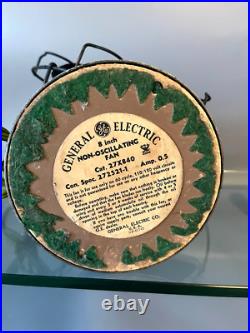Antique 1931s GE 8'' Non- Oscillating Electric Table Fan