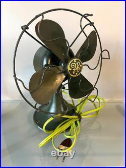 Antique 1931s GE 8'' Non- Oscillating Electric Table Fan