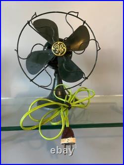 Antique 1931s GE 8'' Non- Oscillating Electric Table Fan