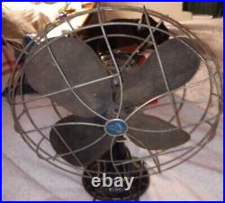 Antique 1947 Emerson Oscillating Fan 4-Blade 16 Tall Model 79648 SA need rewire