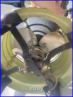 Antique 1950 Kisco'Circulair 14.5 Fan Rare Avocado Green Fan RA50 Works
