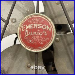 Antique 30's Emerson Jr. 2650-C Oscillating Electric Fan TESTED/WORKS