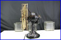 Antique 6 Brass Blades Westinghouse Oscillating 12 3 Speed Desk Fan Style No. 1