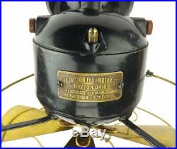 Antique 8 Dayton Type 22 Brass Bladed / Cage (Guard) Desk Fan