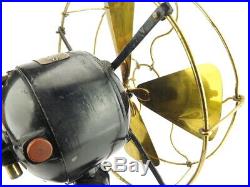 Antique 8 Dayton Type 22 Brass Bladed / Cage (Guard) Desk Fan