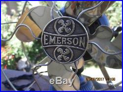 Antique 8 Emerson Fan 1500 Fan Vintage Fan Brass Blade Fan Rare Electric Fan