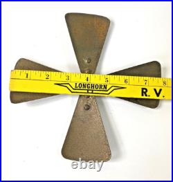 Antique 8 Peerless Desk Fan Brass Blade for 3 Tab Foot Model Warren O. USA