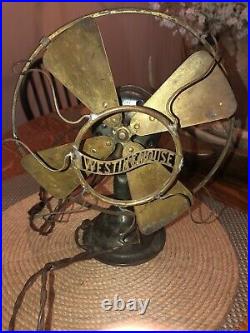 Antique 8 all-brass Westinghouse 98926a Fan Circa 1909