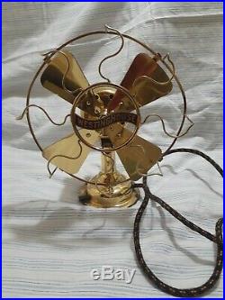 Antique 8 all-brass Westinghouse Electric Fan Circa 1909