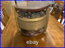 Antique Art Deco Machine Age Fasco 3 spd. Floor Hassock Room Fan With Cover L55A