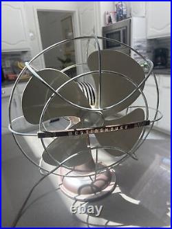 Antique Art Deco Vintage Westinghouse 10 4-Blade Fan No. 10 LA4 #Y-4697