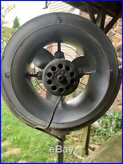 Antique Atomic Vornado Industrial 3 Speed Pedestal Floor Fan B38P1-1