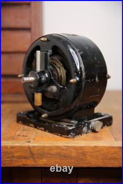 Antique Brass Blade Fan Scott Alternating Electric Pancake Motor Industrial VTG