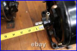 Antique Brass Blade Fan Scott Alternating Electric Pancake Motor Industrial VTG