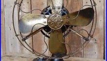 Antique Brass Blade General Electric Fan Vintage 612919 Vintage Industrial 0306
