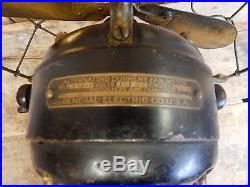 Antique Brass Blade General Electric Fan Vintage 612919 Vintage Industrial 0306