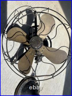Antique Brass Blade Hunter Fan Early model G 19650 fixer-upper