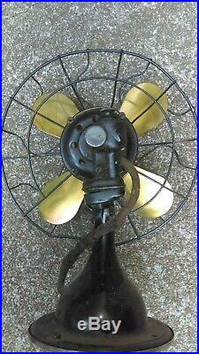 Antique Brass Blade Westinghouse Electric Fan - for restoration - 12 man cave