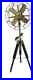 Antique_Brass_Pedestal_Fan_with_Wooden_Tripod_Floor_Stand_Halloween_gift_01_gst