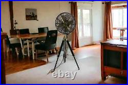 Antique Brass Vintage Reproduction electric floor fan with Tripod-Vintage