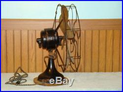 Antique Brass Western Electric Fan 16 inch 6 Blade Industrial steampunk decor