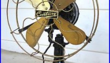 Antique CENTURY S-3 Model 15 Skeletal Fan, Brass Blade and Cage, For Restoration