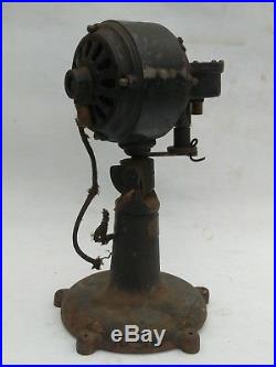Antique Cast Iron Fan Motor Base Colonial Motor Company Early 1900's Warren Ohio