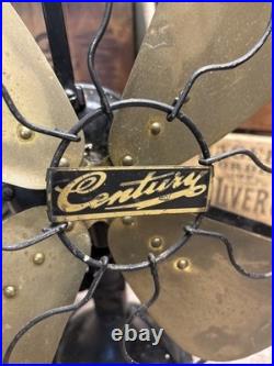 Antique Century 16 Oscillating Table Desk Fan Brass 4 Blade Deco PARTS S3 152
