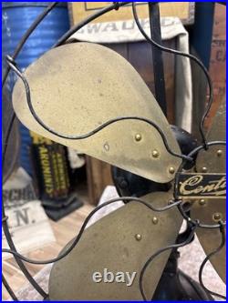 Antique Century 16 Oscillating Table Desk Fan Brass 4 Blade Deco PARTS S3 152