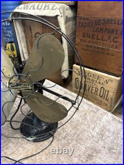 Antique Century 16 Oscillating Table Desk Fan Brass 4 Blade Deco PARTS S3 152