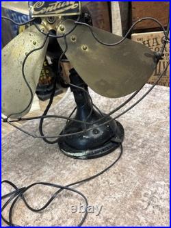 Antique Century 16 Oscillating Table Desk Fan Brass 4 Blade Deco PARTS S3 152