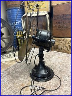Antique Century 16 Oscillating Table Desk Fan Brass 4 Blade Deco PARTS S3 152