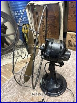 Antique Century 16 Oscillating Table Desk Fan Brass 4 Blade Deco PARTS S3 152